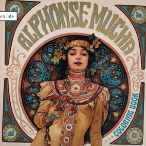 Alphonese Mucha colouring book